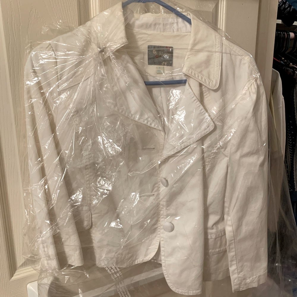 White denim jacket